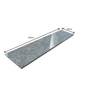 Parapet Stopnica granitowa szara polerowana G602 135x33x2 Bianco Sardo