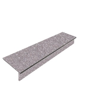 Zestaw Stopnica - Stopień + Podstopień  Granitowy G664 150x33x2 / 150x15x2 Płomieniowany