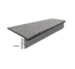 Zestaw Stopnica - Stopień + Podstopień  Granitowy Dark Grey G654 NEW 135x35x2 / 135x15x2