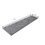 Stopnica granitowa Dark Grey New G654 płomieniowana 180x33x2