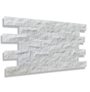 Kamień dekoracyjny marmurowy Pure White Brick 10x30