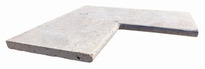 Trawertyn 3cm Kamień Brzegowy narożnik Classic Mix 40,6x61 | Obrzeża do basenu Bullnose