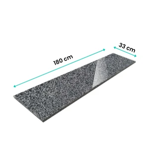 Stopnica granitowa Dark Grey New G654 polerowana 180x33x2 cm