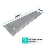 Stopnica granitowa szara poler ryflowana G603 150x33x2 cm