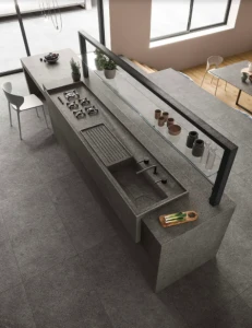 Spiek kwarcowy Atlas Plan Natura-Body Tech Dolmen Pro Grigio 324x162x2 cm