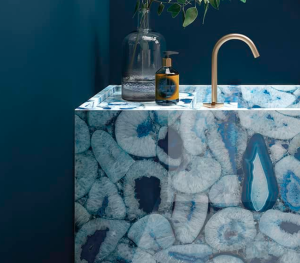 Spiek Kwarcowy Agata Blu 300x150x0,6 cm