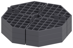 Plastikowa podkładka podpora tarasowa pod płyty 16 mm czarna DDP 016