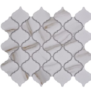 Mozaika ceramiczna Biała Calacatta Gold Arabeska Matowa 29,3×24,5×0,6 cm