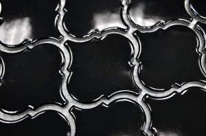 Mozaika ceramiczna Czarna Arabeska Polerowana 29,3×24,5×0,6 cm