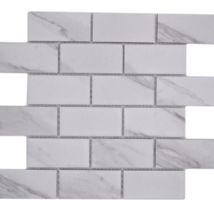 Mozaika ceramiczna Biała Calacatta Grey Prostokąt 29,5x29,1x0,65 cm