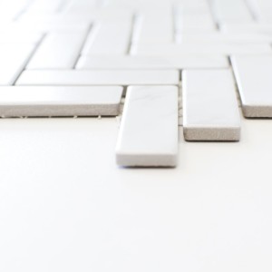 Mozaika ceramiczna Biała Prostokąt Matowa 31,8×27,1x0,65 cm