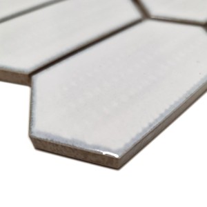 Mozaika ceramiczna Biała Hexagon Polerowana 25,3x29,3x0,75 cm