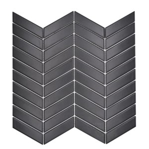 Mozaika ceramiczna Czarna Jodełka Matowa 28,8x30,2x0,6 cm