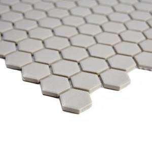 Mozaika gresowa Jasny Szary Hexagon Matowa 26x30x0,5 cm