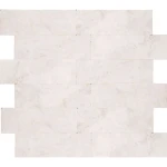 Płytka marmurowa Bębnowana Royal White 10x30,5x1 cm