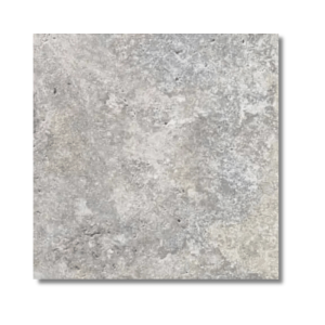 Trawertyn Silver Greige Niewypełniony Szlif Bębnowany 20,3x20,3x1,2 cm