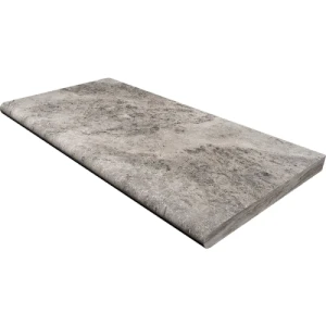 Trawertyn Parapet / Stopnica kamienna Silver Latte Bębnowany 135x35x3 cm Bullnose