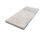 Trawertyn 6cm Kamień brzegowy Silver Latte Bębnowany Szlif 100x20 | Obrzeża do basenu