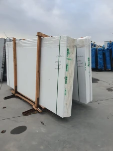 Slaby Konglomerat Kwarcowy Pure White Quartz Polerowany 320x160x2 cm