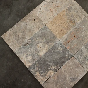 Płytki Trawertyn Ash Argent 3cm antykowany 15,3x30,5x3 taras ogród basen