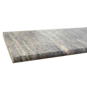 Schodek / Stopnica kamienna Trawertyn Ash Argent Mix Szlifowany Bullnose 140x28x3 cm
