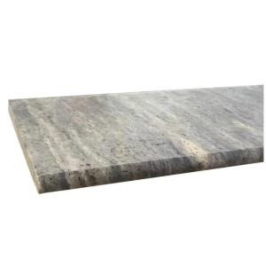 Stopnica kamienna Trawertyn Ash Argent Mix Szlifowany Bullnose 135x40,6x3 cm